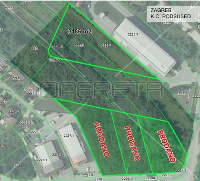 PRODAJA, GRAĐEVINSKO ZEMLJIŠTE U M1 ZONI 9.745m2, ZAGREB-JANKOMIR-KOVINSKA!