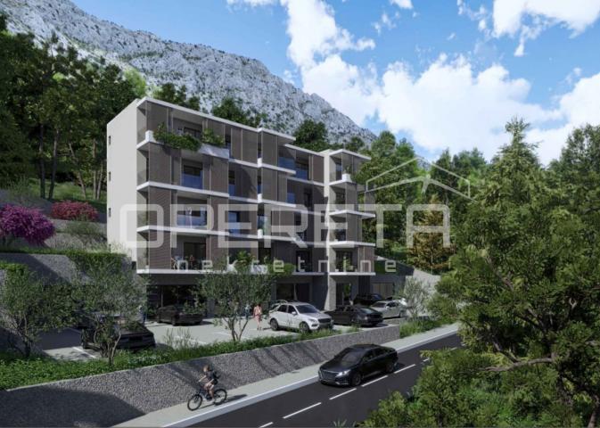 Omiš, novogradnja: dvosoban stan s liftom, balkonom i pogledom na more