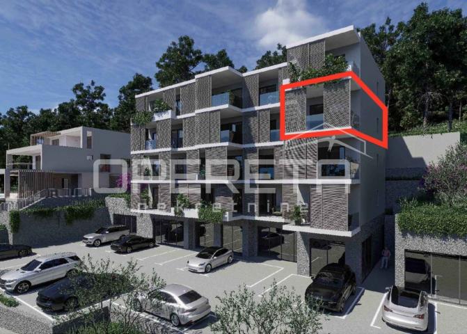 Omiš, novogradnja: dvosoban stan s liftom, balkonom i pogledom na more