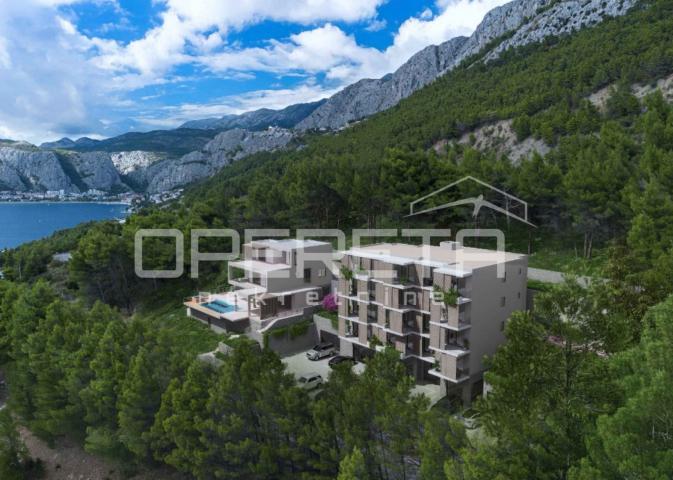 Trosobni stan, novogradnja, Omiš, pogled na more