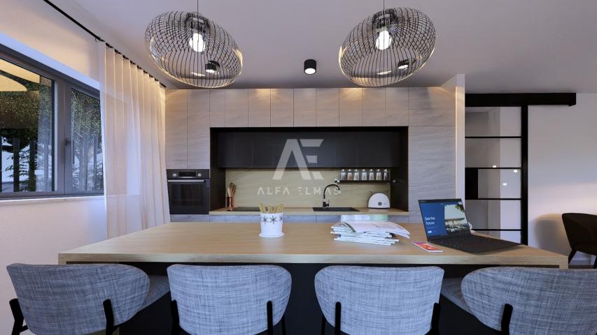 Vrbnik, luksuzni apartman s bazenom i pogledom na more! ID 643