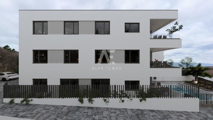 Vrbnik, luksuzni apartman s bazenom i pogledom na more! ID 643