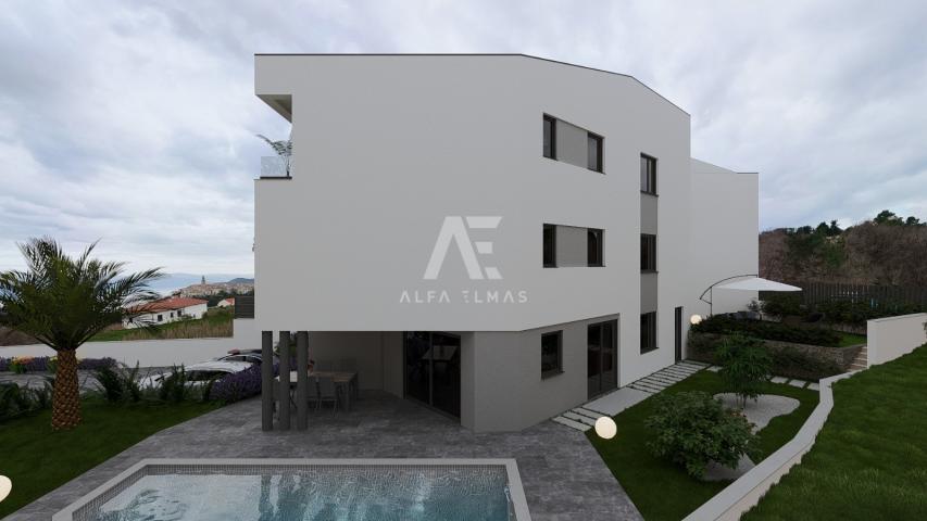Vrbnik, luksuzni apartman s bazenom i pogledom na more! ID 643
