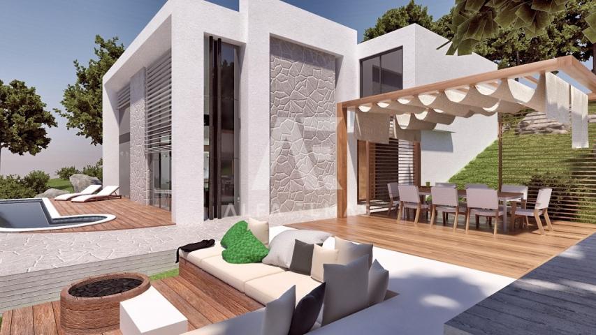 Opatija, okolica, vila u izgradnji s pogledom na more! ID 189