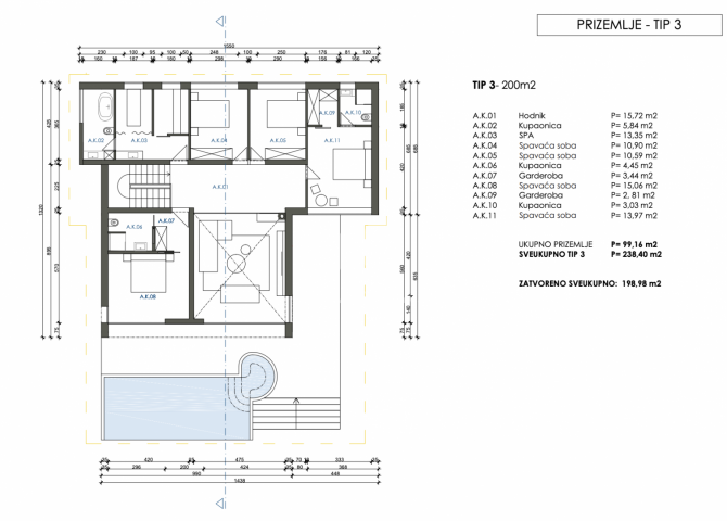 Opatija, okolica, vila u izgradnji s pogledom na more! ID 189