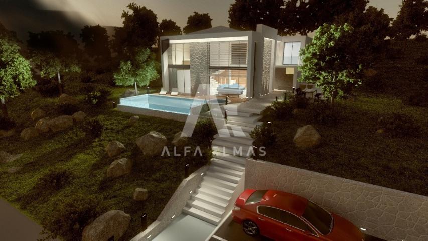Opatija, okolica, vila u izgradnji s pogledom na more! ID 190