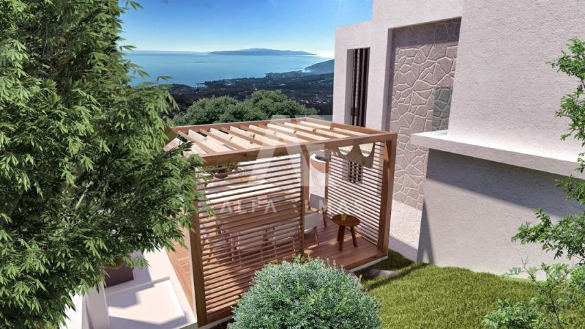 Opatija, okolica, vila u izgradnji s pogledom na more! ID 190