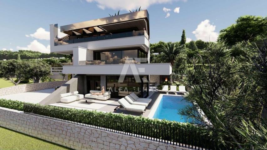 Krk, luxurious penthouse with pool and beautiful sea view!! ID 319