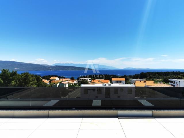 Krk, luxurious penthouse with pool and beautiful sea view!! ID 319