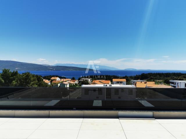 Krk, luxurious penthouse with pool and beautiful sea view!! ID 319