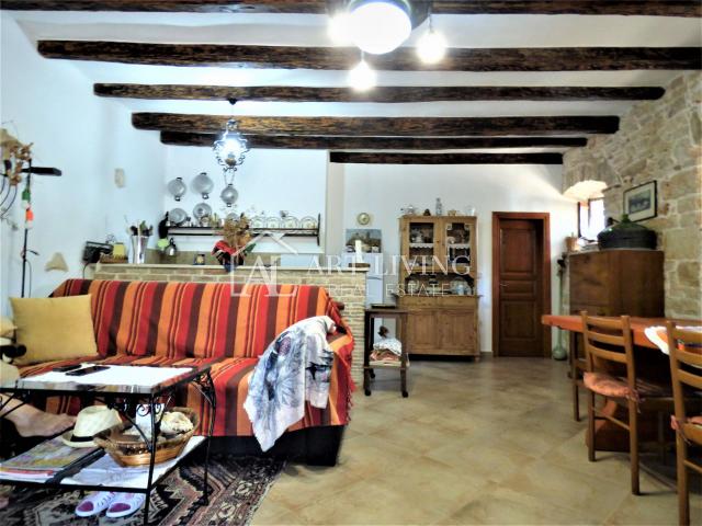 Poreč - okolica, autentična istarska kamena kuća sa pogledom na more