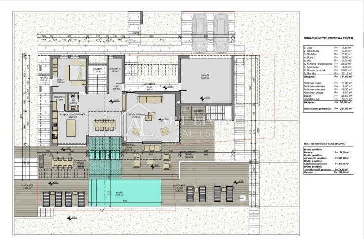 Istrien, Labin, Umgebung – attraktive Villa in der Roh-Bau Phase in perfekter Lage, 80 m vom Meer en