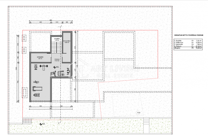 Istrien, Labin, Umgebung – attraktive Villa in der Roh-Bau Phase in perfekter Lage, 80 m vom Meer en
