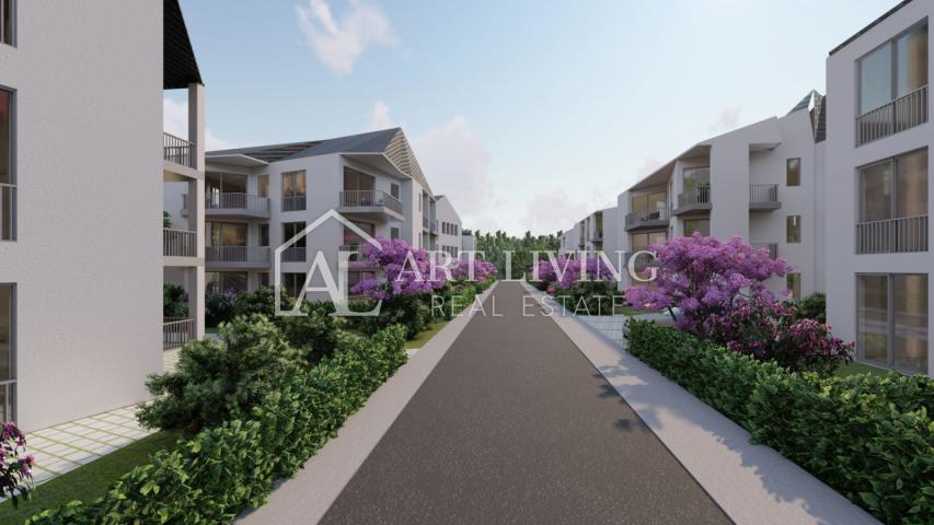 Istra, Umag, okolica - novogradnja, prostrani stan 80,24 m2 na 300 m od mora
