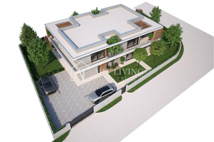 Istra, Umag - moderna dvojnica sa bazenom, 500 m od mora, NOVOGRADNJA