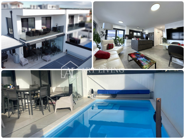 UMAG - MODERNA DVOJNA KUĆA S BAZENOM POVRŠINE 123 m² + OKUĆNICA od 104 m²