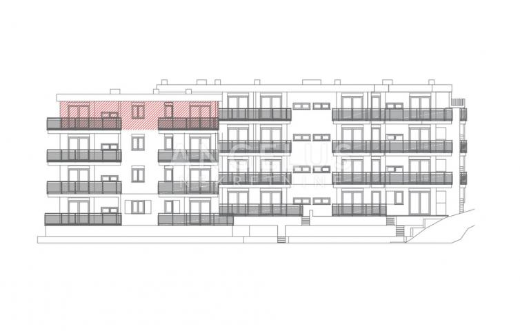 Kroatien, Trogir, Seget - neu gebaute Wohnung mit Meerblick, 106.56 m2