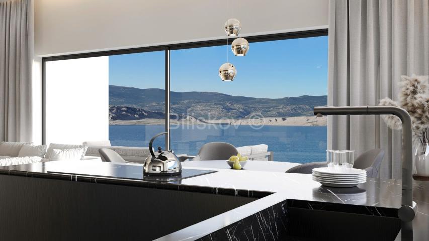 Prodaja, Pag, novogradnja, trosoban penthouse, prvi red do mora