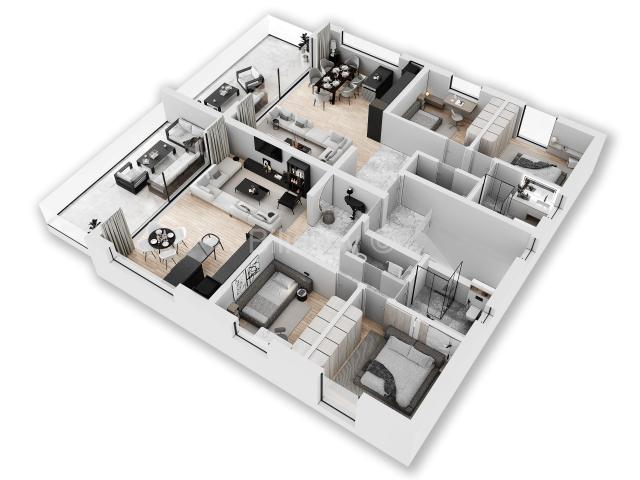 Prodaja, Pag, novogradnja, trosoban penthouse, prvi red do mora