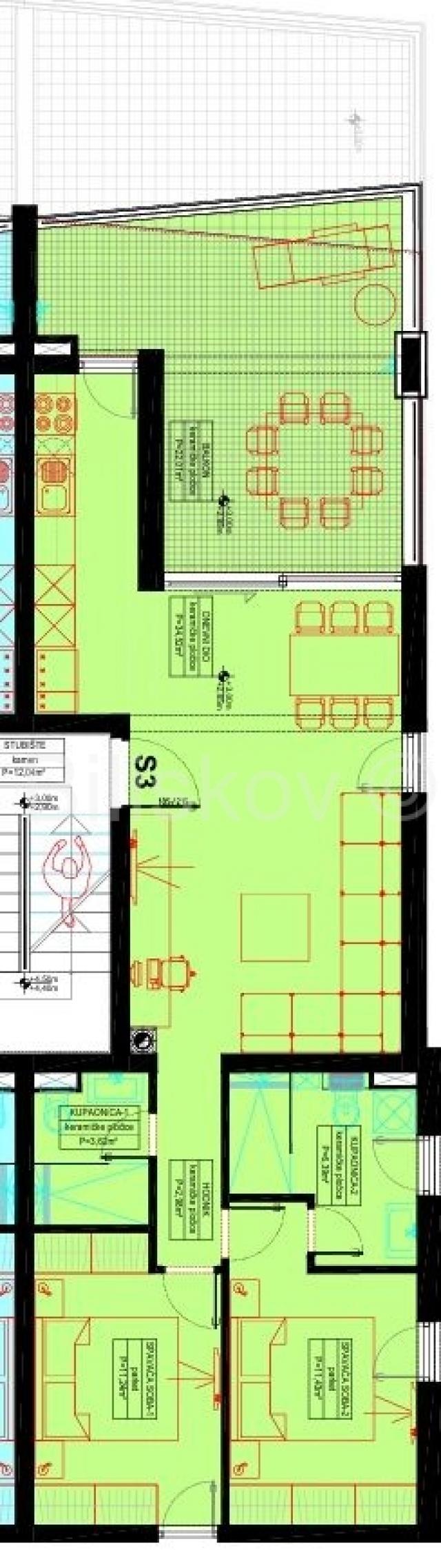 Pag, Šimuni, atraktivni penthouse  u novogradnji, pogled na more