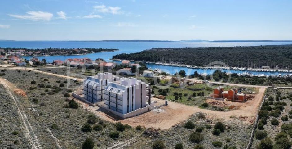 Pag, Šimuni prizemlje, lux 3s stan u novogradnji, pogled na more
