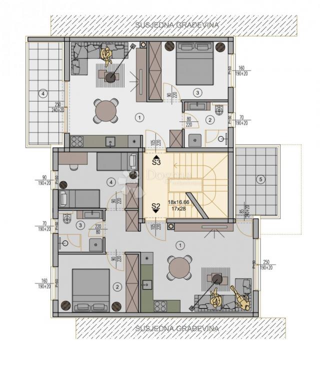 Kvalitetna novogradnja Kaštanjer ZGRADA 4 (PARKING + OSTAVA)