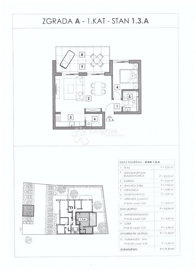 Wohnung Vabriga, Tar-Vabriga, Vabriga, Tar, 58,18m2