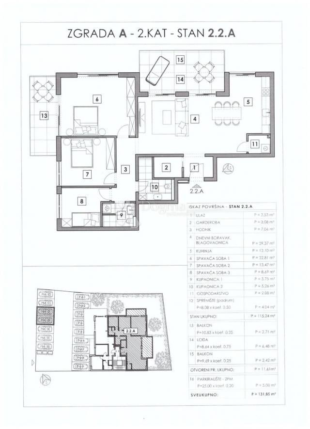 Wohnung Vabriga, Tar-Vabriga, Vabriga, Tar, 58,18m2