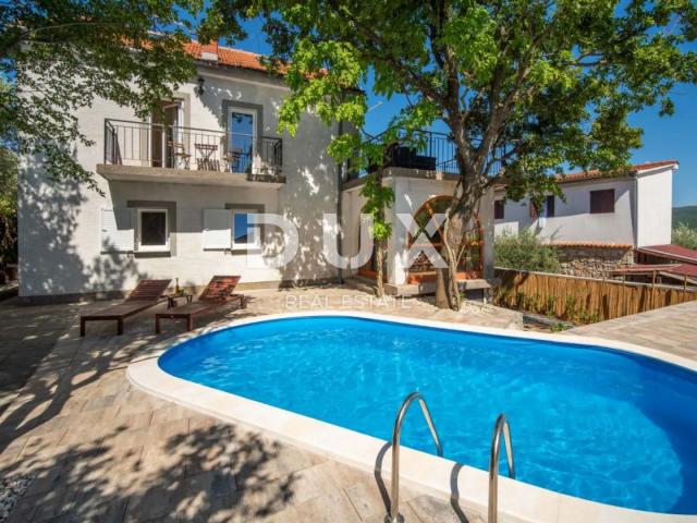 OTOK KRK, KORNIĆ- kuća, 250 m2, bazen, okućnica, idealna za turističku djelatnost, TOP PRILIKA!!!
