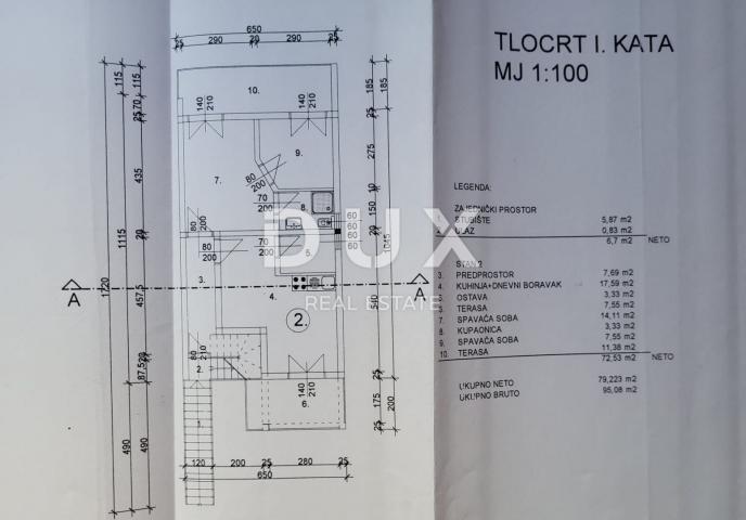 ZADAR, VRSI - Trokatnica na mirnoj lokaciji