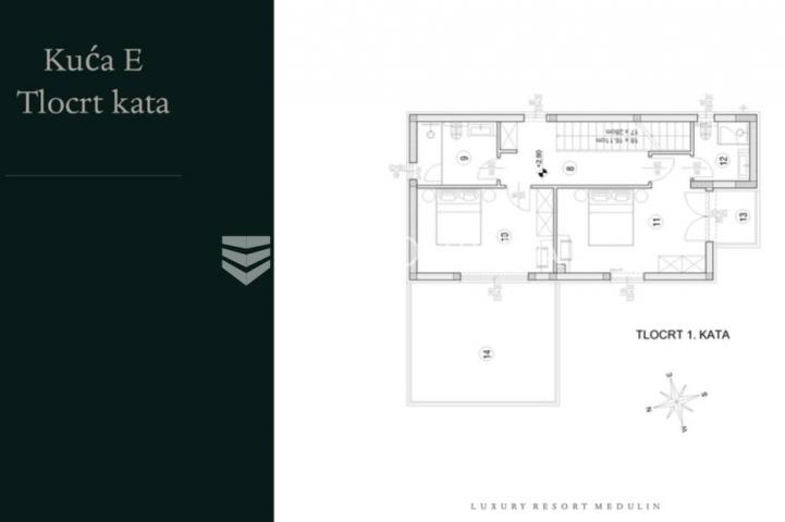 Istra, Medulin. Luxury resort samostojeća kuća s bazenom 135 m2