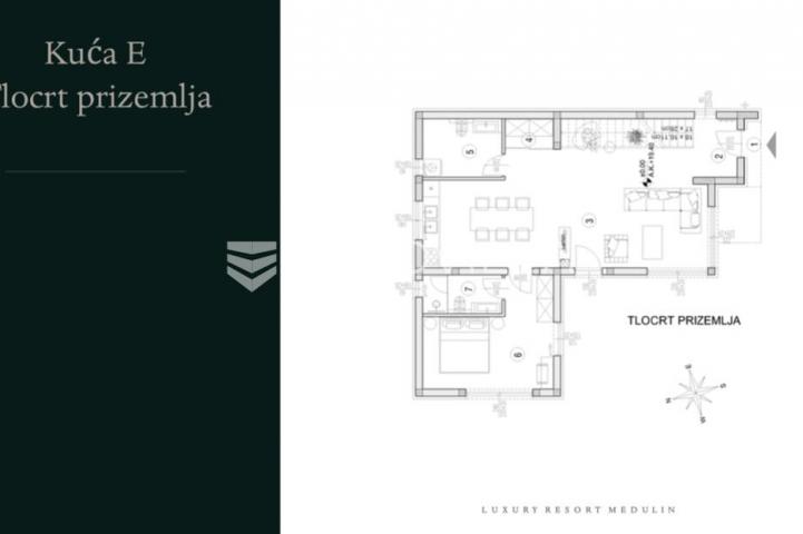 Istra, Medulin. Luxury resort samostojeća kuća s bazenom 135 m2