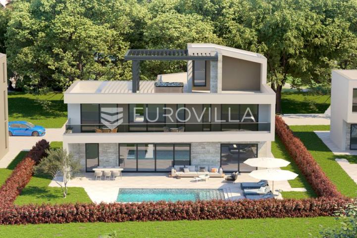 Istra, Tar-Vabriga, predivna moderna vila s pogledom na more NOVOGRADNJA
