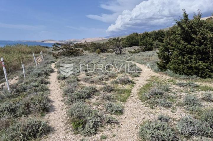 Pag, građevinsko zemljište s panoramskim pogledom na more, T2 zona, 5750 m²