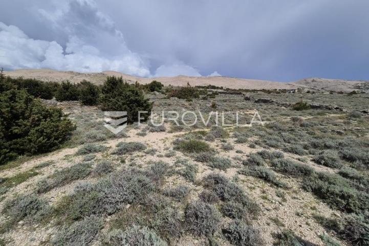 Pag, građevinsko zemljište s panoramskim pogledom na more, T2 zona, 5750 m²