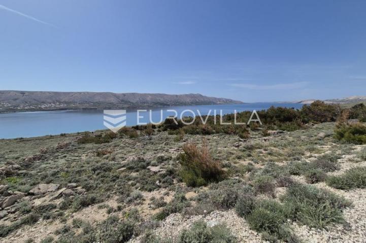 Pag, građevinsko zemljište s panoramskim pogledom na more, T2 zona, 5750 m²