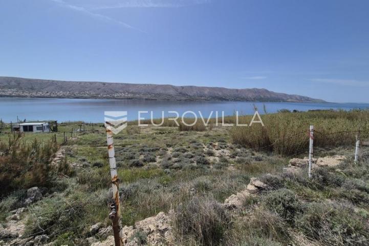 Pag, građevinsko zemljište s panoramskim pogledom na more, T2 zona, 5750 m²