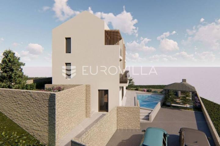 Okolica Trogira, Sevid, vila s bazenom blizu mora