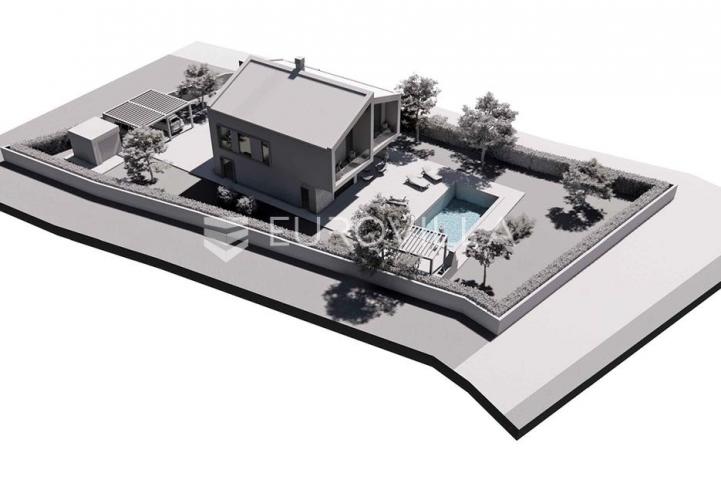 Istra, Poreč okolica - zemljište s građevinskom dozvolom i projektom kuće s bazenom 