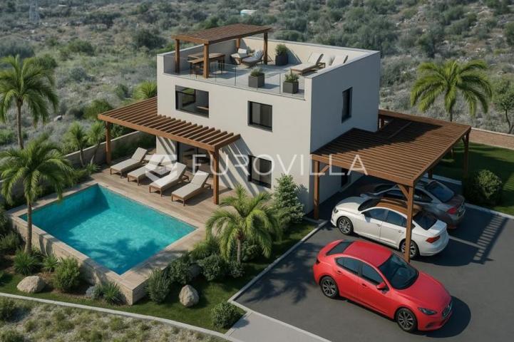 Rogoznica, vila s bazenom i pogledom na more, 168 m²