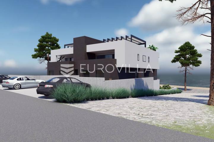 Vinjerac, luksuzan penthouse prvi red do mora sa krovnom terasom 134,85 m²