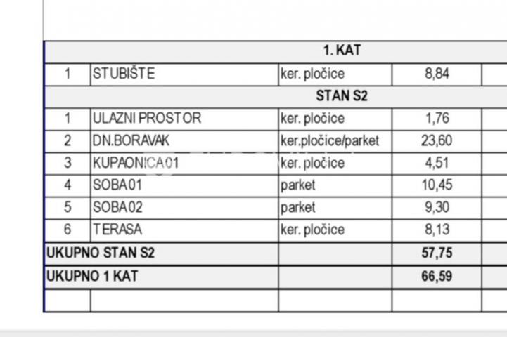 Zadar, Vir, Apartman S2 na prvom katu površine od 59 m²