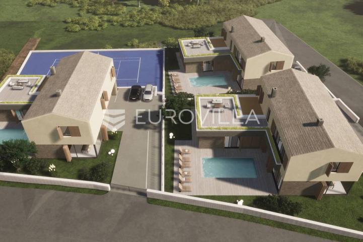 Istra, Gračišće, NOVOGRADNJA, ekskluzivna vila NKP 390 m2 s 2 bazena 