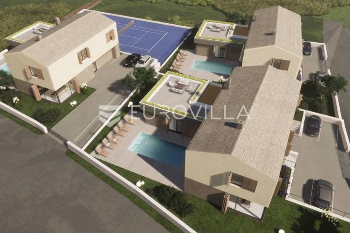 Istra, Gračišće, NOVOGRADNJA, ekskluzivna vila NKP 390 m2 s 2 bazena 