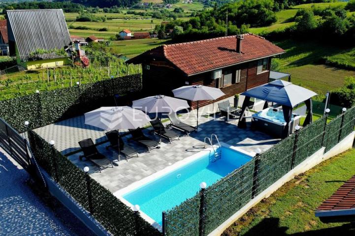 Veliko Trgovišće, prekrasna kuća za odmor 100 m2 s bazenom