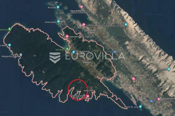 Rab, Kampor, poljoprivredno zemljište 22379 m²