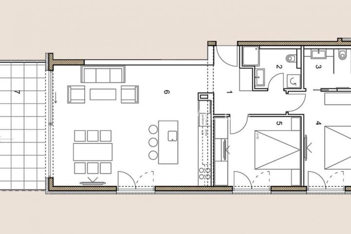 Primošten Resort, luksuzan stan s pogledom na more, 107,49 m²