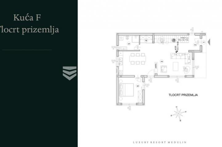 Istra, Medulin. Luxury resort samostojeća kuća s bazenom 133 m2
