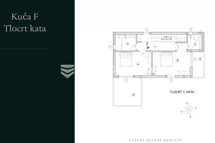 Istra, Medulin. Luxury resort samostojeća kuća s bazenom 133 m2