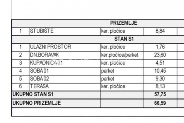 Zadar, Vir, Apartman S1 u prizemlju površine 59 m² s privatnim vrtom